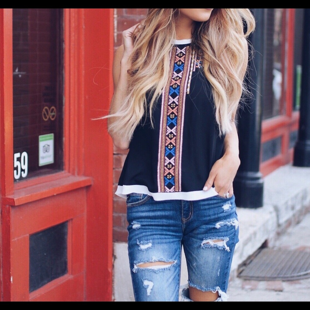 Embroidered Tank